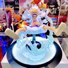 海賊王 魯夫五檔 尼卡魯夫 燈座發光公仔 藝術王者 航海王正版授權, 1個, 無燈座版(尼卡型態魯夫版本2),含公仔(附正版原盒)