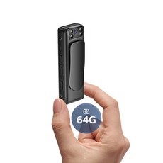 고화질 1080p 초소형 바디캠 소형 카메라 무선 녹화 블랙박스 바디 액션캠 (증정 64G SD고속 카드), 바디캠+SD카드 64GB