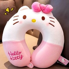 초아디자인 키티 목쿠션 목베개쿠션, 블루