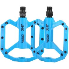 【XF】山地自行車公路車尼龍縴維軸承腳踏 彩色配件加寬防滑培林腳蹬, 藍色一對+工具, 1個