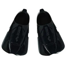 아레나 숏핀 AC1AF02(=AC1AF88) 수영 훈련용 실리콘 오리발, 블랙