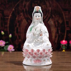 가정용 석가모니 대형 불상 소형 부처님 굿즈 불교용품 관세음보살 조각상 성물 오브제 미니, 04 18인치 송자 관음 높이 45센티