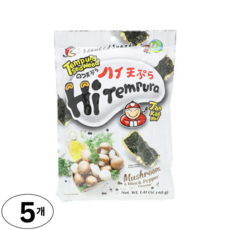 태국 김과자 타오케노이 하이템푸라 씨위드 스낵 버섯 & 흑후추, 5개, 40g