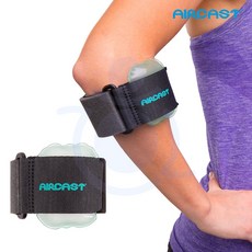 【AIRCAST】美國充氣式肘部護具 H1009 單一尺寸 媽媽手 手肘 肌腱炎 網球肘 護具 和樂輔具, 黑色, 1個