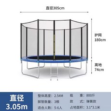 대형 트램펄린 방방이 캠핑장 업소용 야외 펜션 식당, C. 10피트(3.05m) 그물/사다리, 1개
