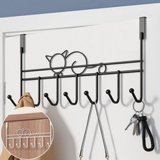 도어훅 옷걸이 행거 바지 모자 가방 걸이 논슬립 헹거_2025suni9978ea, 블랙