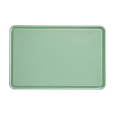 키친에이드 KitchenAid 둘레 트렌치와 미끄럼 방지 가장자리가 있는 클래식 도마 식기 세척기 사용 가능 27.9cm x 35.6cm(11 14인치) 화이트 및 그레이, 12"L x 18"W, 초록색