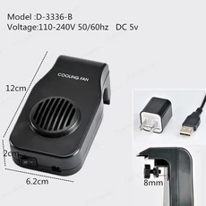 수족관 어항 자동 온도 조절 팬 탱크 냉각 팬 물 음소거, EU adapter plug