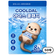 COOLDAL 시원한 붙이는 아이스 쿨패치 쿨팩, 50개