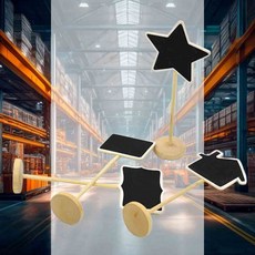 칠판 메모꽂이 화분이름표 메뉴판꽂이 메모스탠드 식물이름표 가격표꽂이 블랙보드메모지, 별