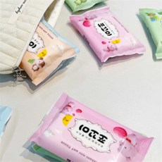 엠보싱 고급원단 위생 물티슈, 미니 10개입 한박스