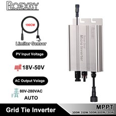 마이크로 태양광 그리드 타이 인버터 MPPT 태양광 스마트 CT 마이크로 인버터 DC 18-50V AC 120V 240V, 700W Limiter, 18V-50VDC, 80V-280VAC Auto