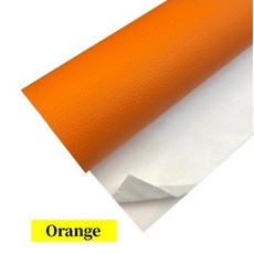 자동차 인테리어 수리용 탄성 자체 접착 가죽 원단 신축성 스티커 패치 인조 PU 소파 리노베이션, 1개, 주황색