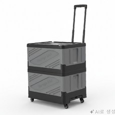 캠핑 폴딩 카트 짐수레, 폴딩박스카트 그레이, 1개, 폴딩박스카트 그레이
