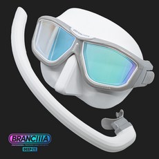 [26년 신제품] 브랑키아 BRANCIIIA 프리다이빙 전용 마스크/스노클 세트 딥아이 X 스노클 세트, 카본블랙