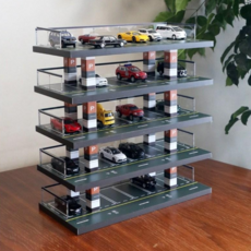 미니카 장식장 자동차 진열대 진열장 5층 1:64 주차타워 보관 케이스 정리대 장난감 주차장, 1개