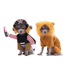 할로펫 할로윈용 코스튬 혼합세트 2P 해적+사자, 1개