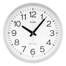 CASIO IQ-482J-8JF (카시오) 벽시계 벽걸이 시계 전파 시계 실버 아날로그 야간