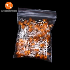 3MM 5MM 발광 다이오드 전자 세트 박스 F3 F5 LED 모듬 키트 흰색 녹색 빨간색 파란색 노란색 주황색, 24 3MM Orange 100pcs