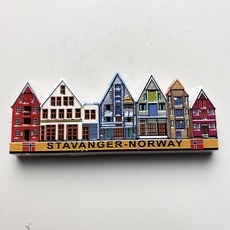 냉장고 자석 기념품 Stavanger 노르웨이 건축 페인트 하우스 여행 컬렉션 예술 공예 선물 3D 스테레오, 냉장고 자석 기념품 Stavanger 노르웨이 건축 페