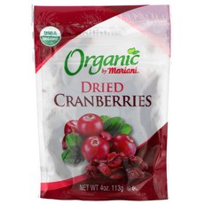 Mariani Dried Fruit 유기농 건조 크랜베리 4 oz (113 g) 3팩, 1개, 113g