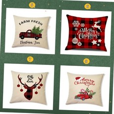 쿠션커버 크리스마스장식 소파쿠션 베개 겨울 크리스마스방석 크리스마스테이블보