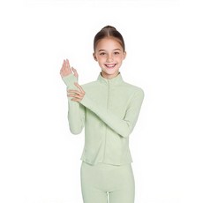 Lovdaswi 십대 소녀용 요가 바지 하이 웨이스트 플레어 레깅스 부츠컷 댄스 캐주얼 팬츠, 5~6세, 그린 탑