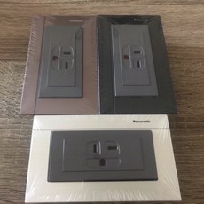 Panasonic 國際牌 WNF3620H T型插座附蓋板, 1個, 黑色,橫式面板