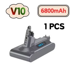 다이슨 호환 V10용 100% 새 교체 배터리 모델 V10 모터헤드 앱솔루트 플러피 사이클론 SV12 12800mAh 100Wh, [08] V10 6800mAh 1PCS