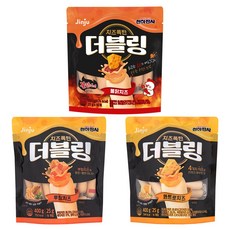 진주햄 천하장사 더블링 400g 치즈 소시지 3종 패키지, 1세트