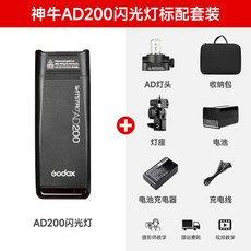AD200 II 2세대 플래시 라이트박스 SLR 외부 배터리 올인 조명카메라 촬영, 1 AD200 스탠다드