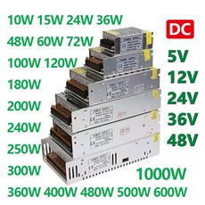 스위칭 전원 공급 220V SMPS 600W 24V 어댑터 변압기 36V 5V 60W 48V 110 LED 12V 장치 360W AC 800W 스트립 1000W, 24V 30A 720W, 100 120V 200 240V