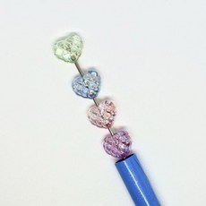 볼펜꾸미기 볼꾸 동대문 꾸미기 DIY 짱9 알록달록 미니 랜덤 쁘띠 하트 스몰 포인트 투명, 볼펜꾸미기 볼꾸 동대문 꾸미기 DIY 짱9 알록달록 미