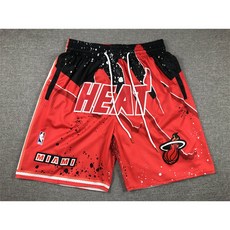 NBA 저스트 돈 히트 크레이지 스윙맨 지퍼 포켓 로고 자수 볼 팬츠 반바지