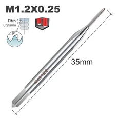 1개 HSS 법 탭 미니 소형 나사탭 오른손잡이용 직선 플루트 나사탭 M1 M1.1 M1.2 M1.4 M1.6 M1.7 M1.8 M2.0 수공구, [02] M1.2x0.25