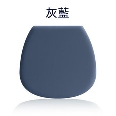 馬蹄形記憶棉坐墊 涼感透氣減壓支撐 底部防滑設計 家用椅子坐墊, 冰絲款-灰藍,單個40*40厚度4CM, 灰藍