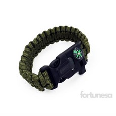 포춘사 손목 나침반 서바이벌팔찌, 검정색