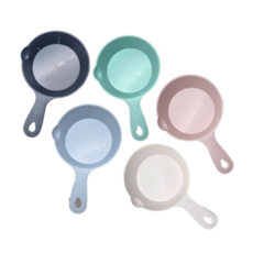 키딜스나인 감성 캠핑 실리콘 식기 세트 프라이팬형 항균 99.9% BPA프리 컬러 접시 인테리어 주방소품, 5개