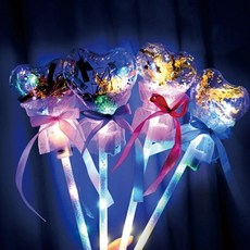 LED 하트봉 꽃다발 기념일 선물, 핫핑크