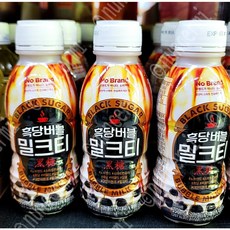 흑당 버블 밀크티 | 노브랜드, 3개, 350ml