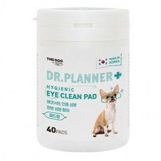 애견 저자극 데일리 아이클리닝 패드 40매 1P 눈물자국 티슈, 1개, 1ml