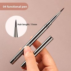 네일 아트 용 사각형둥근 브러쉬 금속 막대 네일 아트 브러쉬 다기능 그라디언트 착색 펜 라이트 테라피, [10] Nail Brush-04