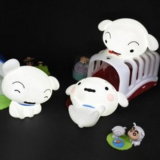 흰둥이 캐릭터 인테리어 조명 수면등 침실 미니 무드등, 벌러덩