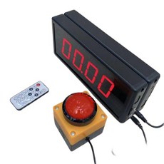 챌린지 카운터 10초 타이머 게임용 시계 부저 놀이 틱톡 도전 스톱워치 알람, 2.3인치 4자리 음성 양면 충전식