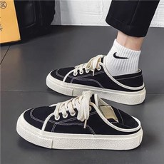 남성 뮬 운동화 메쉬 여름 뮬운동화 슬리퍼 뒤없는 남자 A. FB03 베이지 A. 39