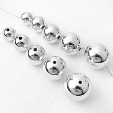 비즈아이 [6417-11]아크릴볼 CCB볼 12/14/16/18/20mm 메탈도금 실버 1개
