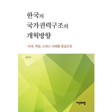 Jisikgwagyoyang 韓國國家權力結構的改革方向：以美國 德國 瑞士案例為中心, 全得柱 著