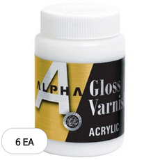 알파 그로스바니쉬 아크릴물감 보조제, 250ml, 6개