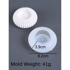 DIY 촛대 실리콘 금형 석고 시멘트 아로마 테라피 용광로 기하학적 모양 기관총 수제 홈 인테리어, 1L