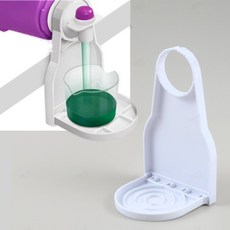 대용량 세제컵 홀더 세탁세제 섬유유연제 받침대 펌프형 세제흘림방지